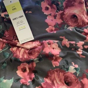 Gray Floral Maxi Skirt